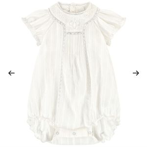 Embroidered cotton romper